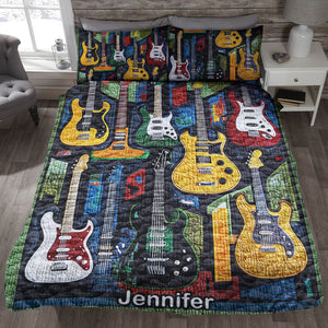Personalized Gifts For Guitar Lovers Quilt Bed Set 09QNQN301224 - Blanket - GoDuckee