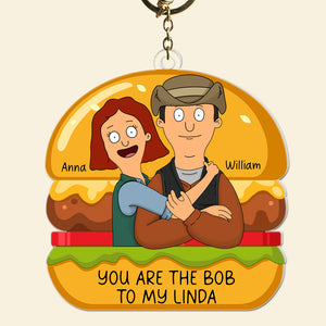 Personalized Gifts For Couple Keychain Hugging Couple 05NAQN060225HG - Keychains - GoDuckee