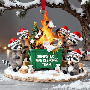 Dumpster Fire Response Team Ornament Personalized Gifts For Coworker 02QHDT111125 - Ornament - GoDuckee