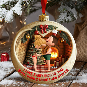 Curious Couple Acrylic Ornament - Personalized Gifts For Couple 04qhqn041125 - Ornament - GoDuckee