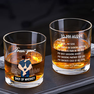 Personalized Gifts For Couple Whiskey Glass To My Hubby 03TOMH110125HG - Whiskey Glass - GoDuckee