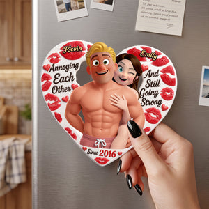 Sweet & Naughty Acrylic Fridge Magnet - Personalized Gifts For Couple 03HUTA210726 - Fridge Magnet - GoDuckee