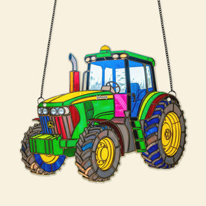 Tractor Suncatcher Ornament - Personalized Gifts For Tractor Lovers 03tgmg180725 - Ornament - GoDuckee