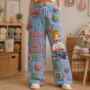 Crochet Girl Pajama Pants - Personalized Gifts For Crochet Lovers 06nalu171225 - Pajama Pant - GoDuckee