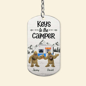 Bigfoot 04qhhn041223, Personalized Stainless Steel Keychain - Keychains - GoDuckee