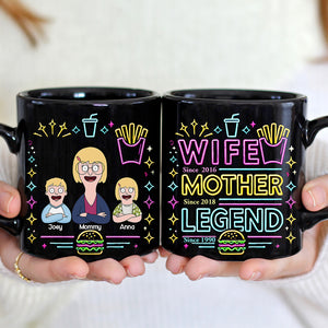 Personalized Gifts For Mom Black Mug, Legend Wife Mom 04TGLU070325HG - Coffee Mug - GoDuckee