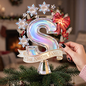 Snowflake Alphabet Tree Topper - Personalized Christmas Gifts For Family 01pata100826 - Ornament - GoDuckee