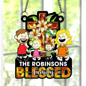 Personalized Gifts For Christian Family Window Hanging Suncatcher Ornament 01kaqn100125hh - Ornament - GoDuckee