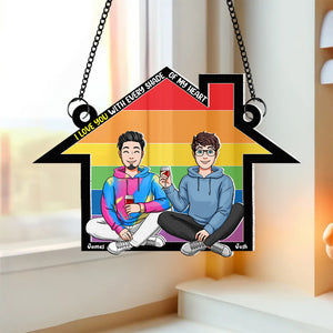 Personalized Gifts For Couple Suncatcher Ornament 04NAPU180624HH - Ornament - GoDuckee