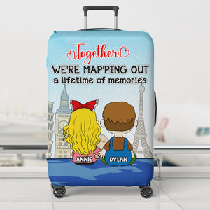 Personalized Gifts For Couples Luggage Cover Holding Hand Couple 02TOLU040125HG - Luggage Covers - GoDuckee