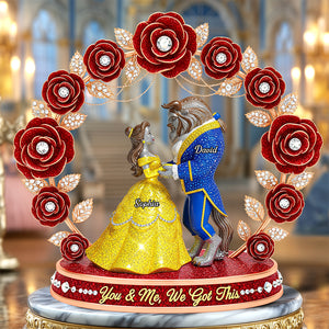 Cartoon Couple Plaque - Personalized Gifts For Couple 01ohqn120625 - Shaped Plaques - GoDuckee