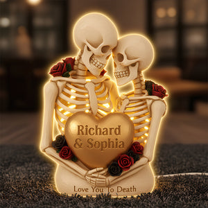 Skeleton Couple Light Box - Personalized Gift For Couples 02NADT031225 - Light Box - GoDuckee