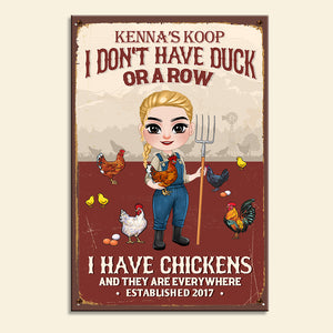 I Have Chicken, Gift For Farmer, Personalized Metal Sign, Chicken Farm Metal Sign - Metal Wall Art - GoDuckee