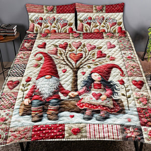 Romantic Couple Heart Quilt Bedding Set Special Line 04XQMH070125 - Blanket - GoDuckee