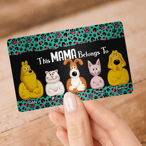 Personalized Gifts For Mom Aluminum Wallet Card Mom With Furry Babies 021KALU210125PA - Wallet Card - GoDuckee