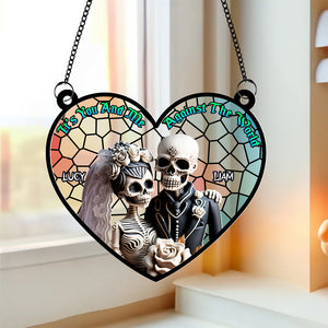 Personalized Gifts For Couple Suncatcher Window Hanging Ornament 02OHPU160524 - Ornaments - GoDuckee