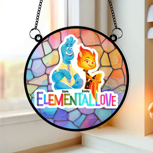 Personalized Gifts For Couple Suncatcher Window Hanging Ornament 03KAMH300524 - Ornaments - GoDuckee