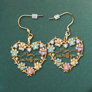 Cute Pawl Acrylic Earrings - Personalized Gifts For Dog Lovers 01qhpu300625 - Earrings - GoDuckee