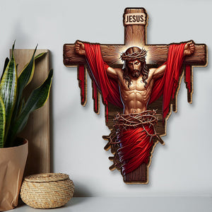 Gifts For Christians Wood Sign Jesus On The Cross 06ohqn070125 - Wood Sign - GoDuckee