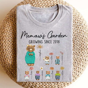 Personalized Gifts For Grandma Shirt 05dtdt200424 Memaw's Garden Memaw Bear And Kids - 2D Shirts - GoDuckee