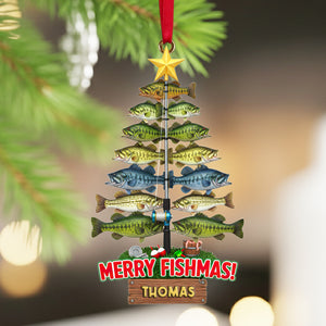 Fisherman's Fish Tree Ornament - Personalized Gifts For Fishing Lovers 03HULU111025 - Ornament - GoDuckee