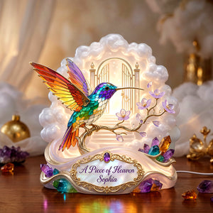 Memorial Hummingbird Acrylic Light Box - Personalized Gifts For Memorial 02tydh090626 - Light Box - GoDuckee