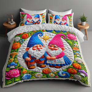 Personalized Gifts For Gnome Couple Quilt Bedding Set Special Line 07ohqn210125 - Blanket - GoDuckee