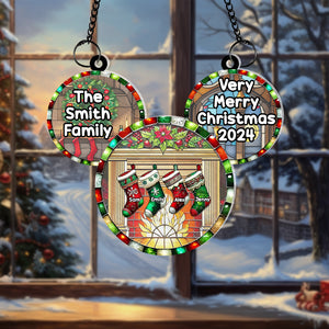 Personalized Gifts For Family Suncatcher Ornament Stocking Family Christmas 02XQMH200824 - Ornament - GoDuckee