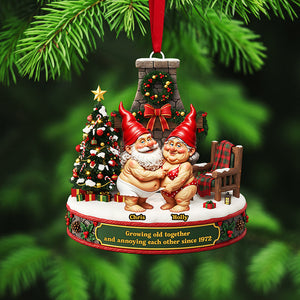 Personalized Gifts For Christmas, Gnome Couple Acrylic Ornament 04nata300925-Homacus