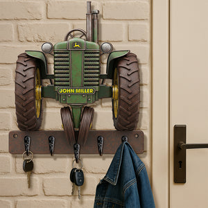 Tractor Key Hanger - Personalized Gifts For Farmers 04naqn280625 - Wood Sign - GoDuckee