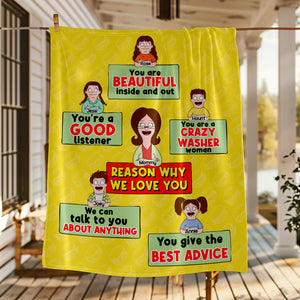 Personalized Gifts For Mom Blanket - Reason Why We Love You 02TOLU100325HG - Blanket - GoDuckee