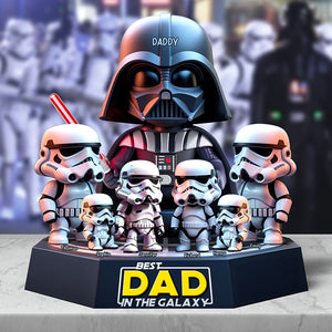 Personalized Gifts For Dad Acrylic Plaque, Best Dad In The Galaxy - Shaped Plaques - GoDuckee