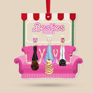 Besties Forever, Gift For Friends, Personalized Acrylic Ornament, Best Friends Together Ornament, Christmas Gift 01NAHN161123HH - Ornament - GoDuckee