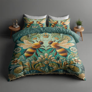 Personalized Gifts For Bee Couple Quilt Bedding Set Special Line 06tgqn100125 - Blanket - GoDuckee