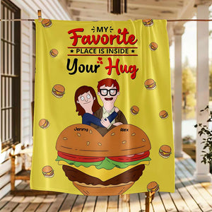 Personalized Gifts For Couple Blanket Cartoon Couple 02TOMH120225HG - Blanket - GoDuckee