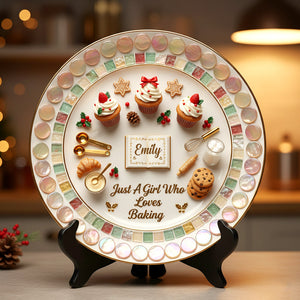 Personalized Gifts For Baking Lovers Ceramic Round Plate 01pgtn211025 - Ceramic Round Plate - GoDuckee