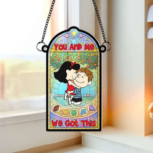 Personalized Gifts For Couple Suncatcher Ornament 01OHMH060125HG - Ornament - GoDuckee