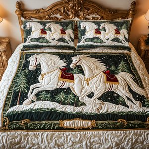 Personalized Christmas Gifts For Couple, Horse Couple Bedding Set Special Line 01tgtn130825 - Bedding Set - GoDuckee