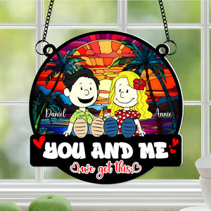 Personalized Gifts For Couples Suncatcher Ornament Couple Enjoying Summer 01TOLU150125PA - Ornament - GoDuckee
