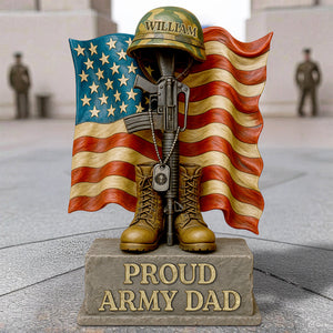 Veteran Dad Acrylic Plaque Personalized Gifts For Dad 01TODT050525 - Shaped Plaques - GoDuckee