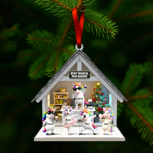 Unicorn Workday Chaos Ornament - Personalized Gifts For Officers 02OHLU151125 - Ornament - GoDuckee