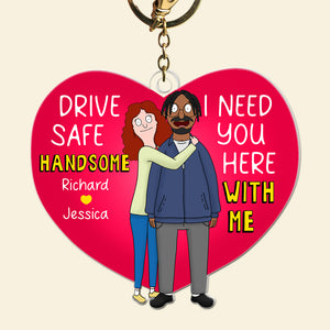 Personalized Gifts For Couple Keychain I Need You Here With Me 04QHQN050225HG - Keychains - GoDuckee