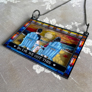 Personalized Gifts For Couple Suncatcher Window Hanging Ornament 01humh300524tm - Ornament - GoDuckee