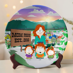 Personalized Gift For Mom Ceramic Round Plate, Mom Park 02TGPU010425HG - Ceramic Round Plate - GoDuckee