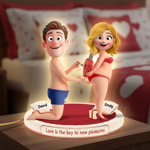 Love Is The Key Light Box Personalized Gifts For Couple 06OHQN081225 - Light Box - GoDuckee