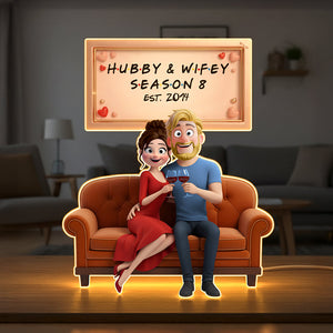 Romantic Couple Acrylic Light Box - Personalized Gifts For Couple 04natn081225 - Light Box - GoDuckee