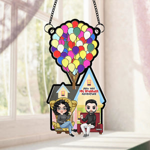 Personalized Gifts For Couple Suncatcher Ornament 04kapu040724 - Ornament - GoDuckee