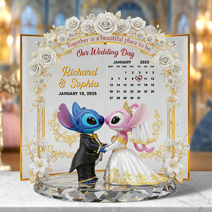 Wedding Couple Plaque - Personalized Gifts For Couple 05ohqn250625 - Shaped Plaques - GoDuckee