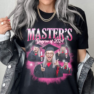 Master's Degree Of 2024, Custom Photo Bootleg Shirt, Gift For Graduates - Shirts - GoDuckee
