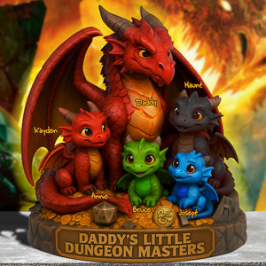 Dragon Dad Acrylic Plaque - Personalized Gifts For Father 02NALU020525 - Shaped Plaques - GoDuckee